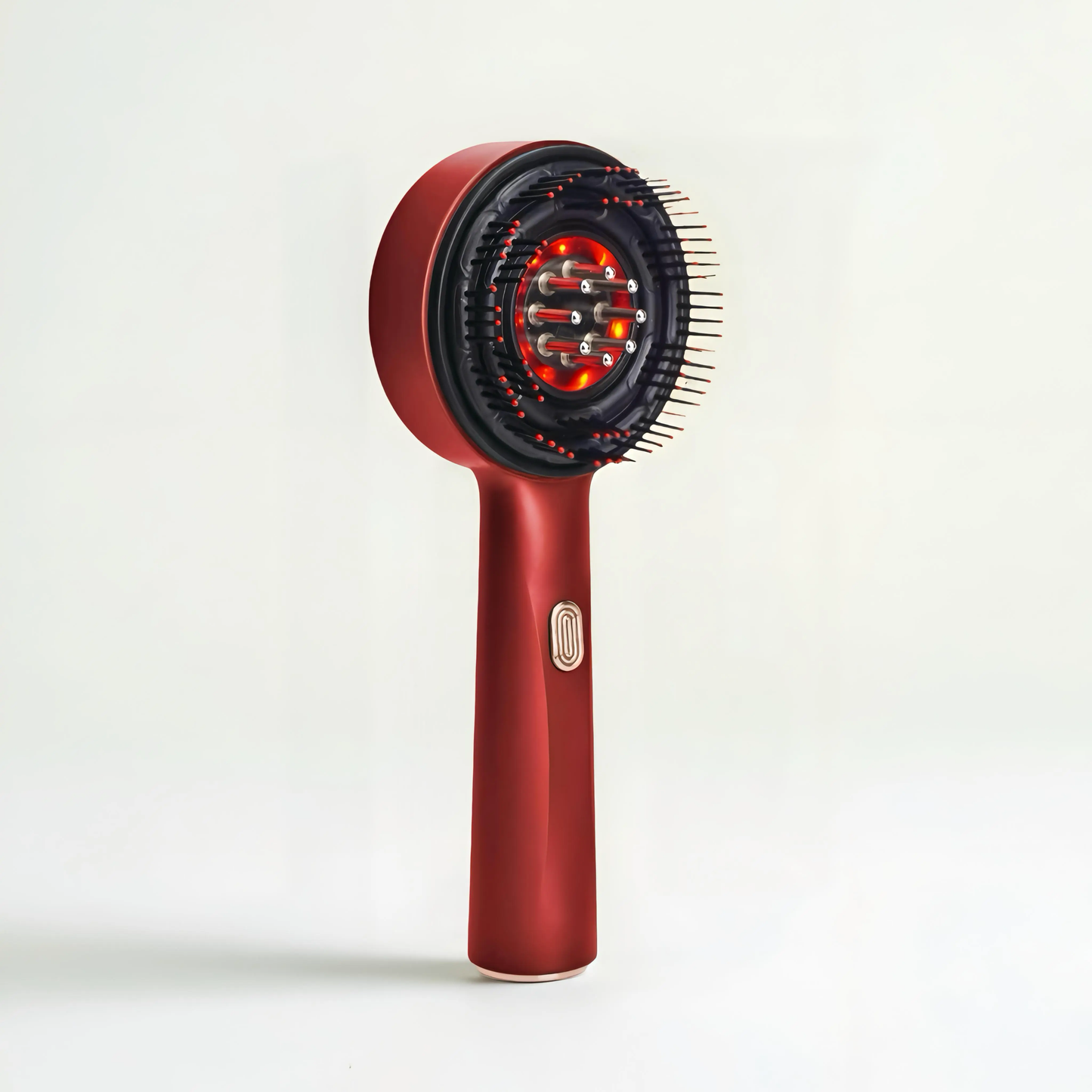 Brosse de Massage Capillaire & Applicatrice d'Huile-Couleur Rouge KurlRise
