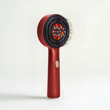 Brosse de Massage Capillaire & Applicatrice d'Huile-Couleur Rouge KurlRise